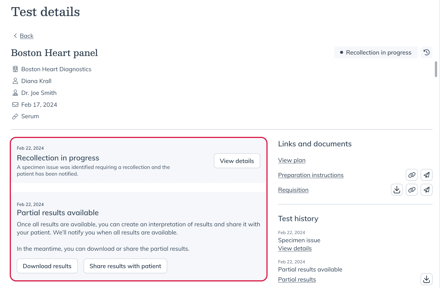 Resolving Lab Edits Resolving lab specimen issues | Fullscript