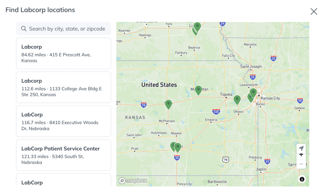 Labcorp Lab Map Completing your Access lab test with Labcorp | Fullscript
