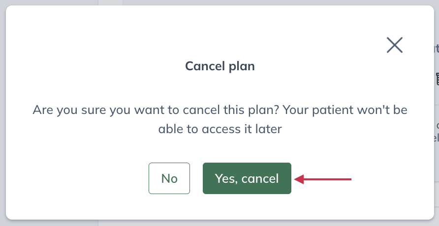 Yes, cancel to confirm