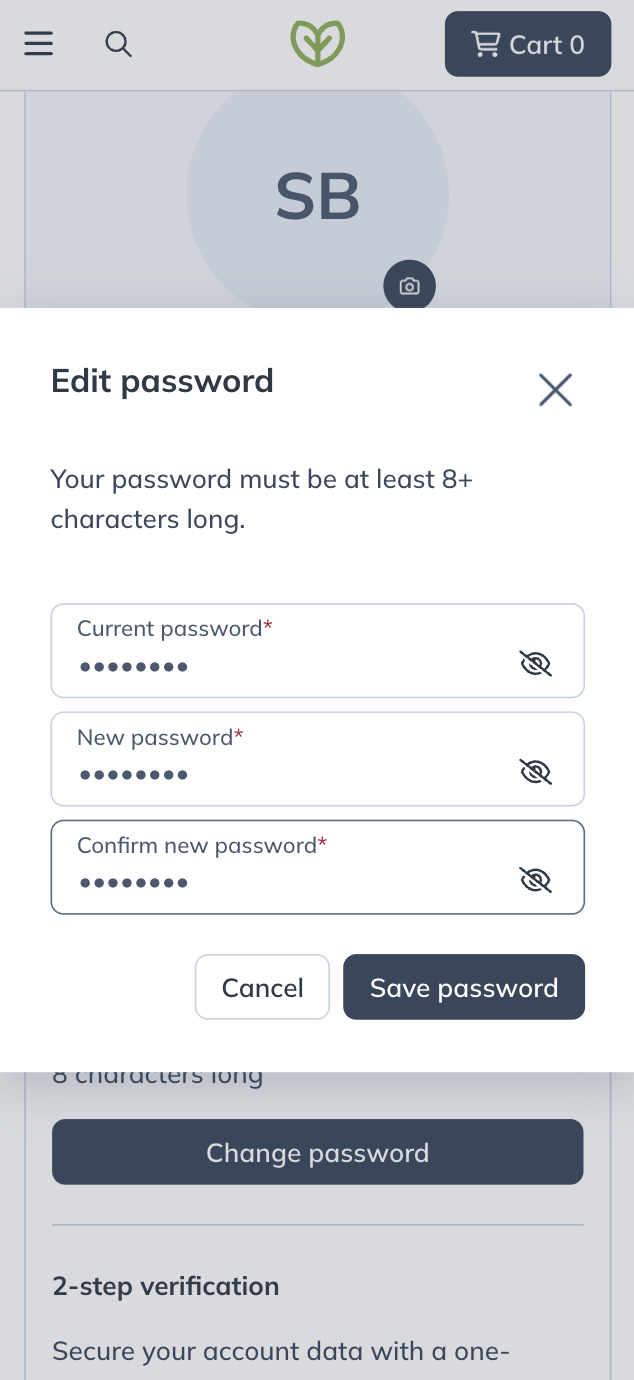 Updating your password in your account settings.