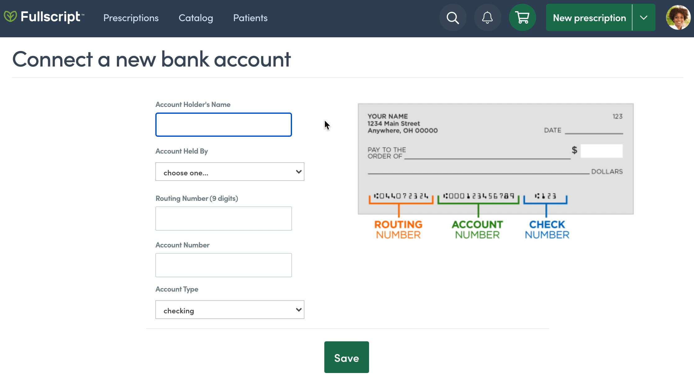 Adding a bank account to receive payouts