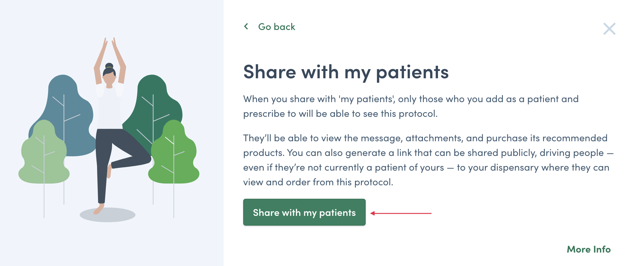 selecting share with all patients