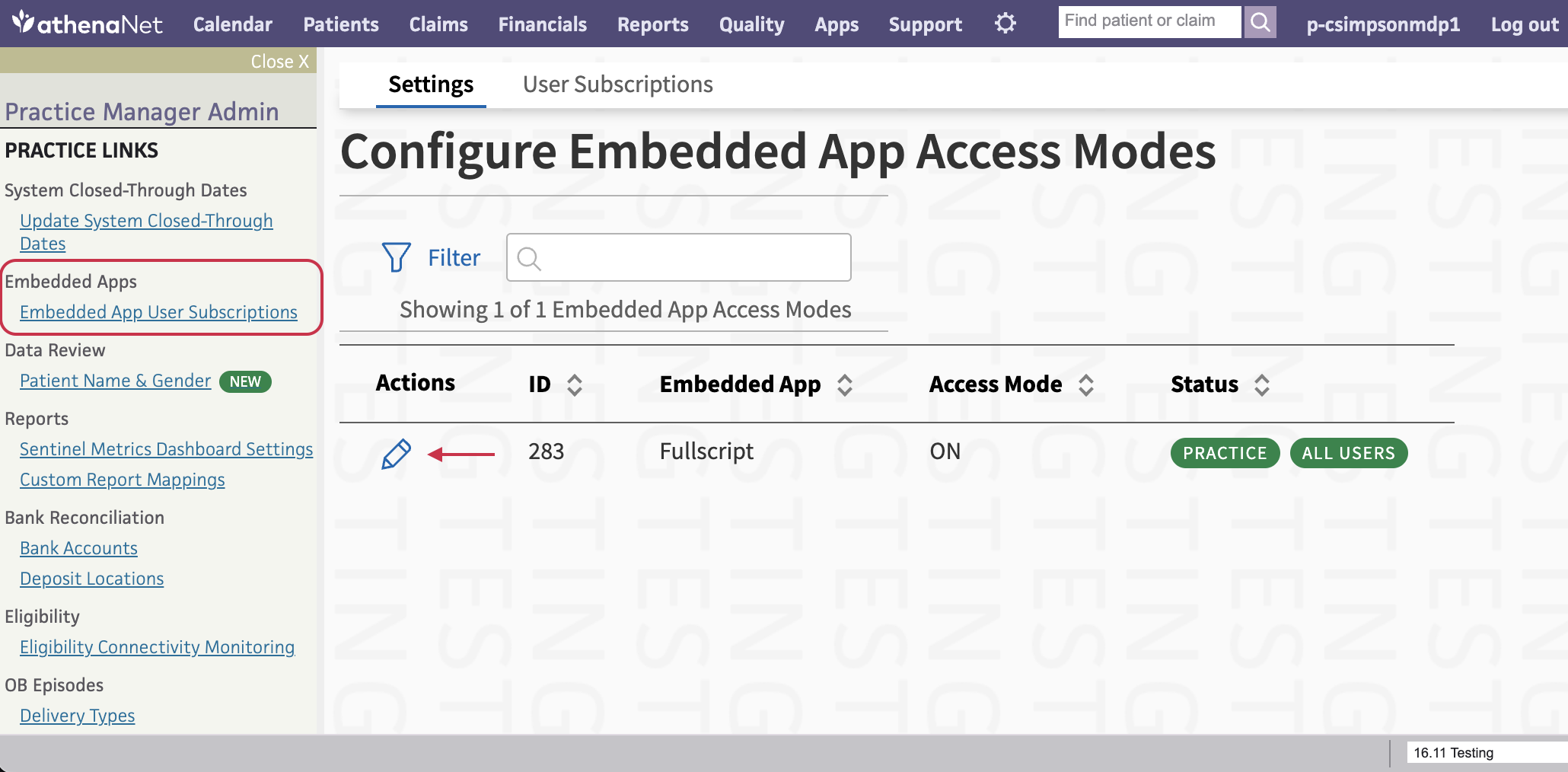 Embedding app access.