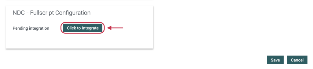 Click Click to Integrate.