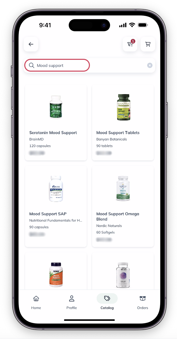 Searching a health condition category.