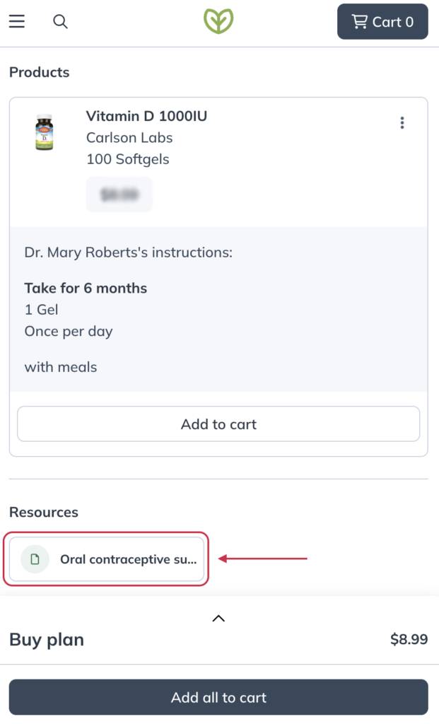 Tapping on an attachment to view.