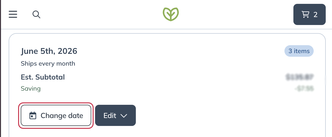 Change auto refill date