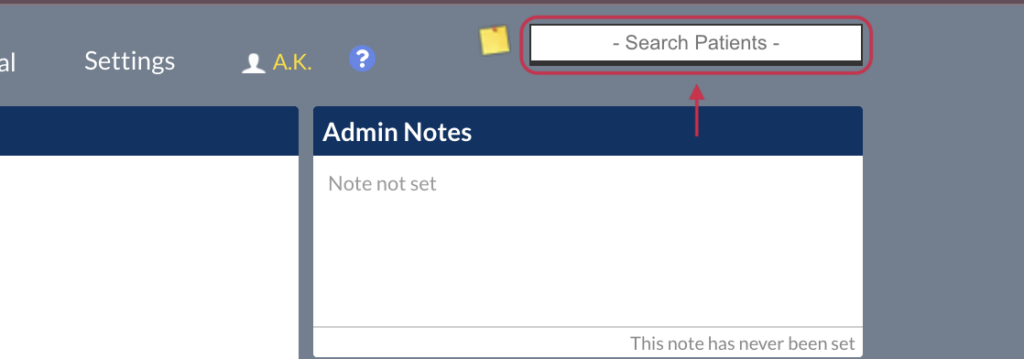 Use the search bar in the top right corner.