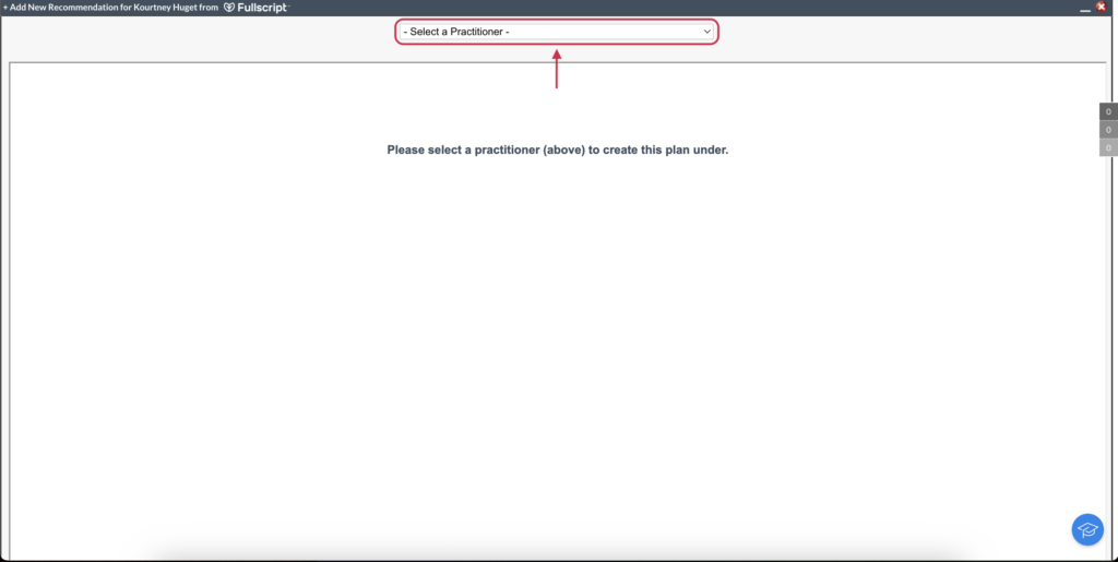 Select a practitioner.