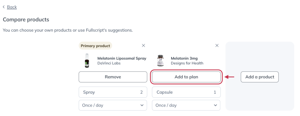 Click Add to plan.