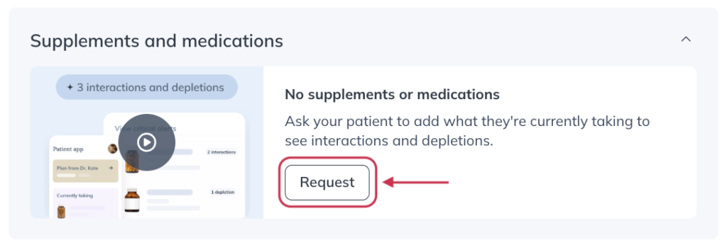 Requesting a patient's currently taking.