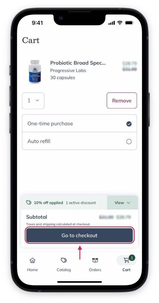 Reviewing the cart and continuing to checkout.