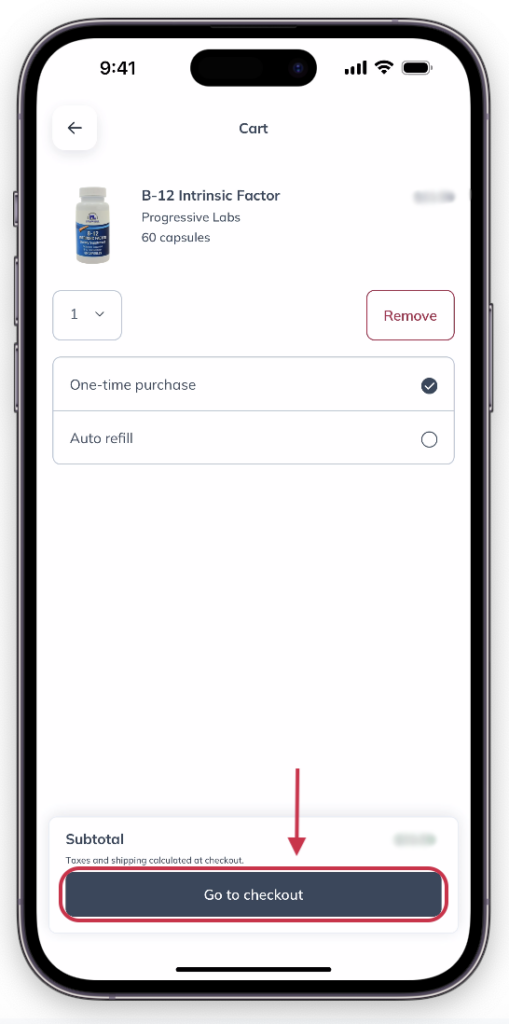 Reviewing the cart and continuing to checkout.