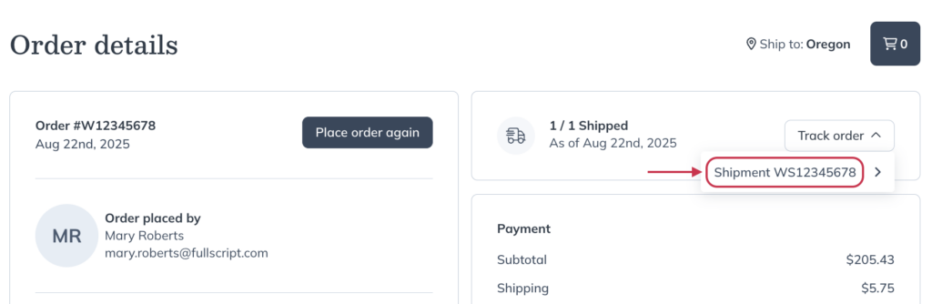 Tracking a wholesale shipment.