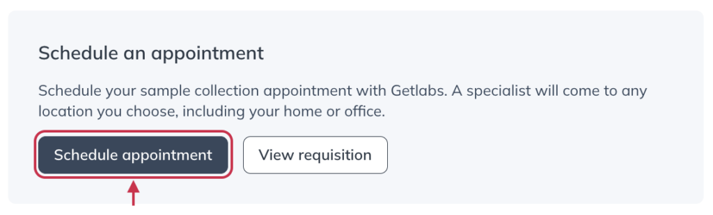Schedule Getlabs appointment.