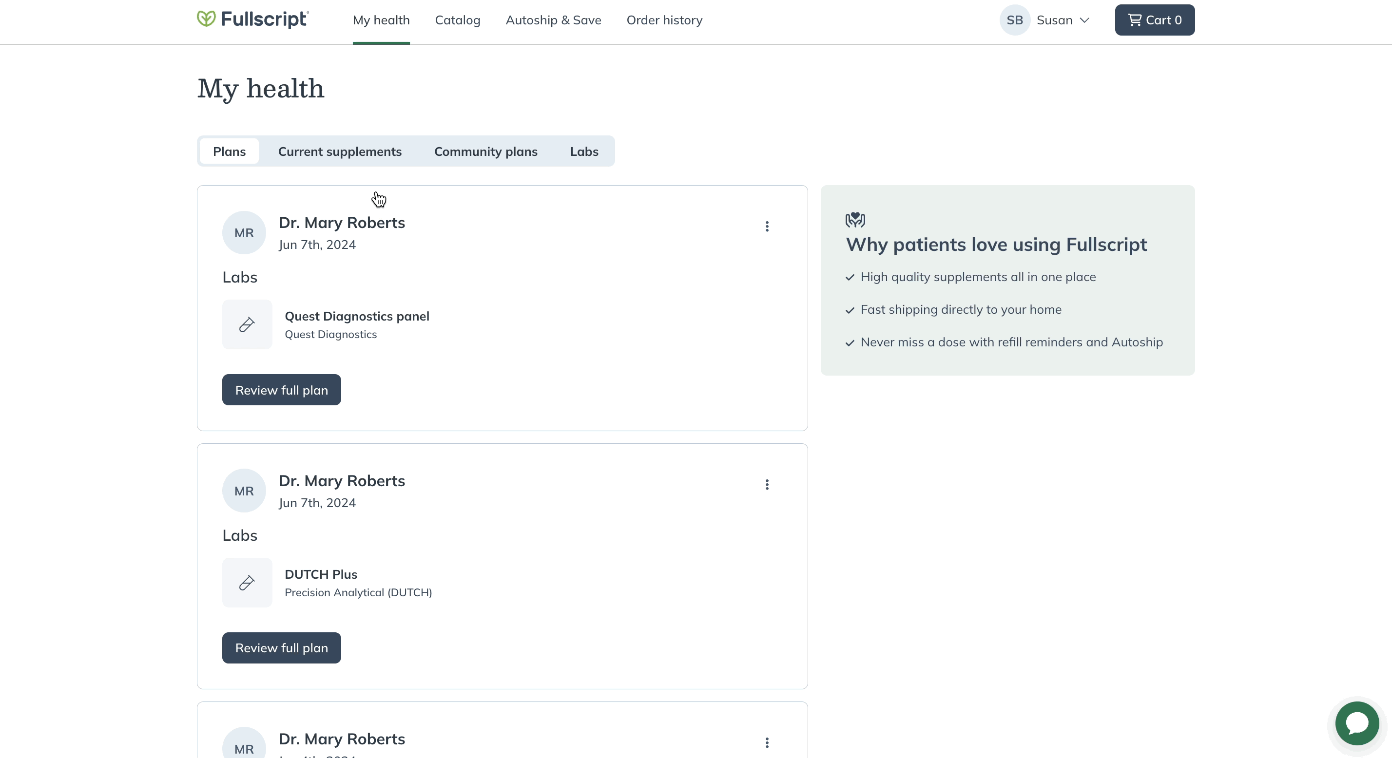 Where to access the instructions from the treatment plan.