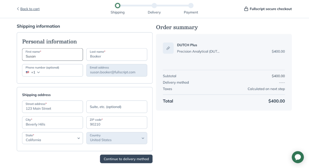 Showing what fields are available and required to fill in.