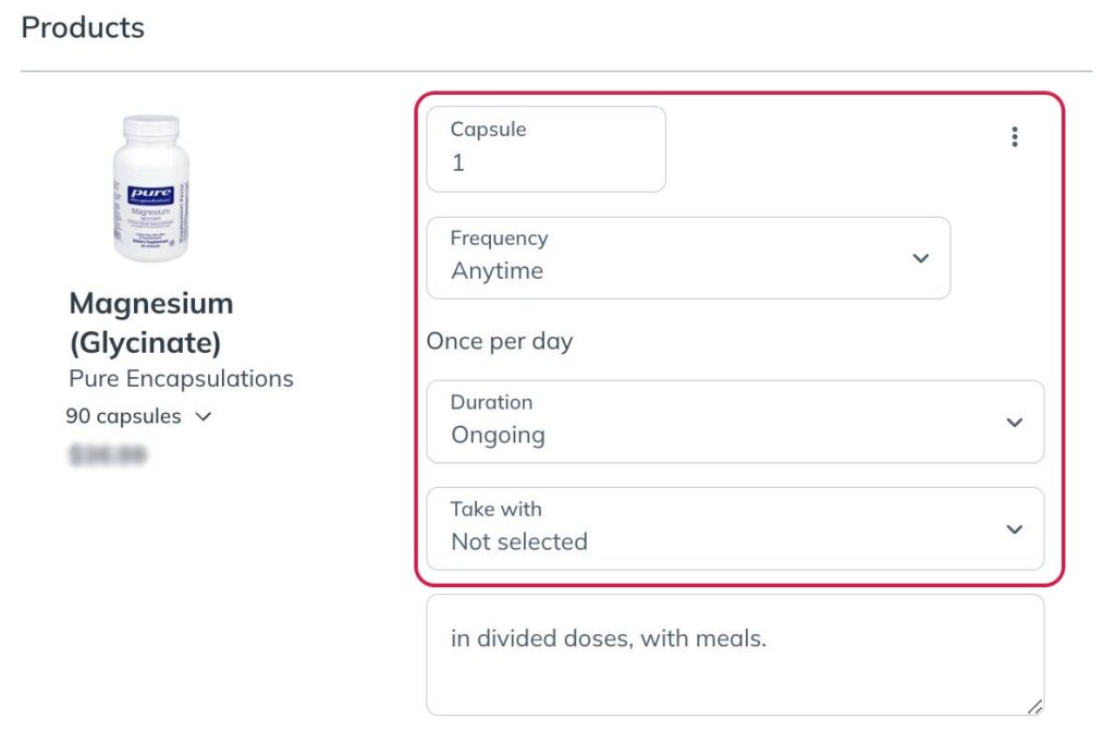 Product dosage toggles