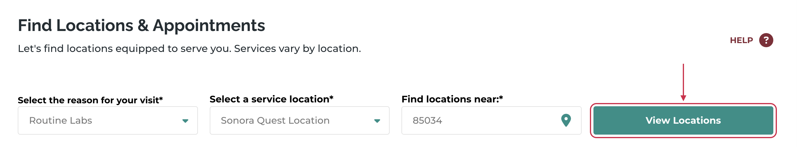 Click View locations.
