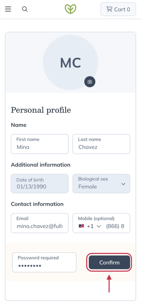 Confirming email update.