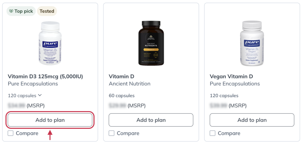 Click Add to plan.