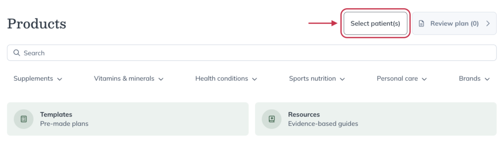 Click Select patient(s).