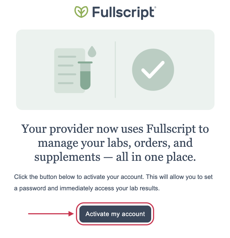 Activate your patient account.