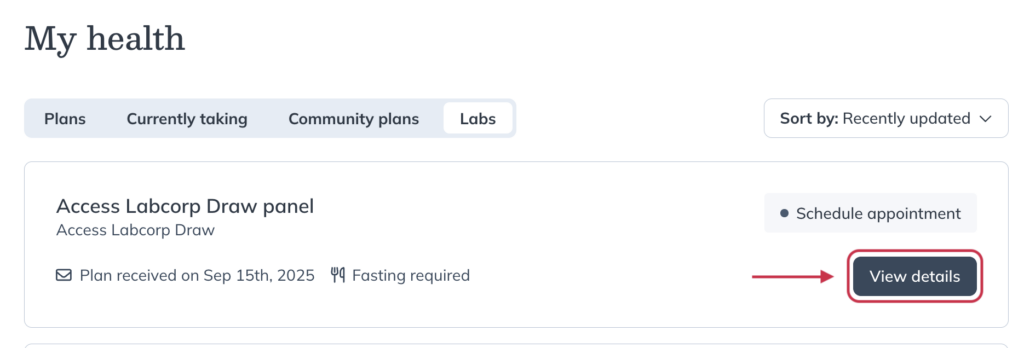 Click View details in Labs.