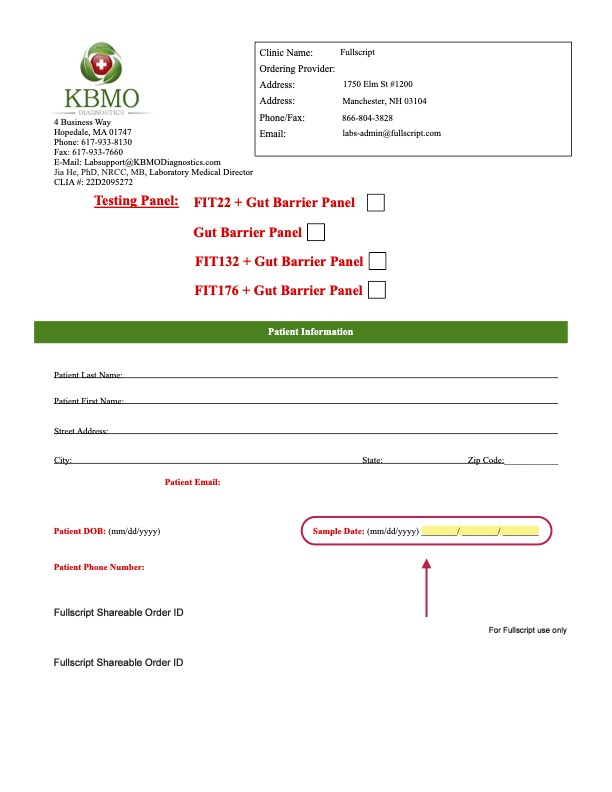 Sample KBMO requisition form.