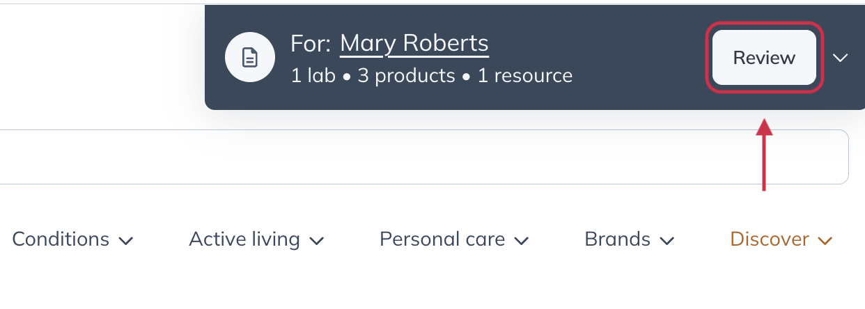 Click Review in plan drawer.
