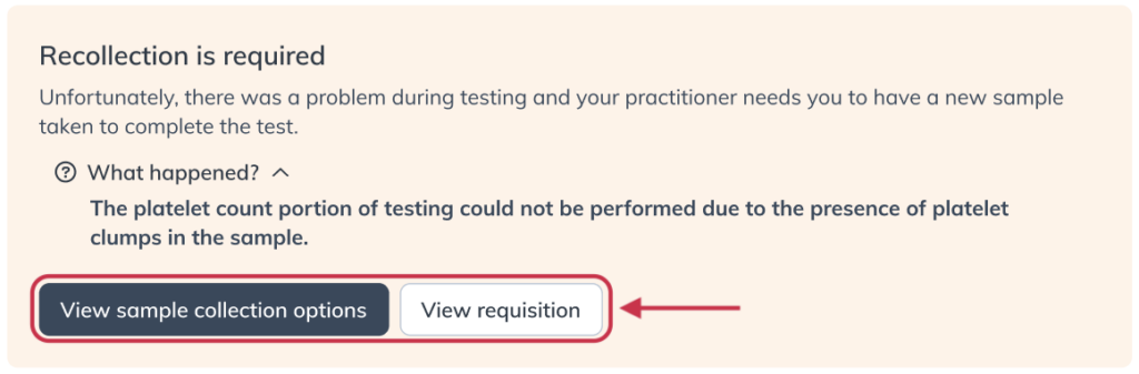 Click view sample collection options.