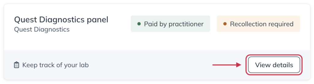 Click view details to recollection information.